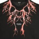T shirt phobia con fulmini rossi - Moda Impronte - Abbigliamento e Moda  Online