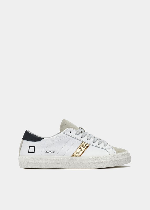 D.A.T.E. SNEAKERS DONNA HILL VINTAGE CALF WHITE-PURPLE – FRANCHIFASHION