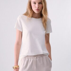 T shirt basica liu jo logo strass