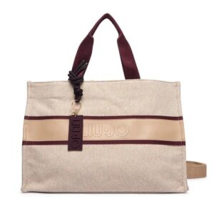Borsa tote tessuto e velluto liu jo