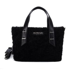borsa  manici in tessuto  effetto teddy  refresh