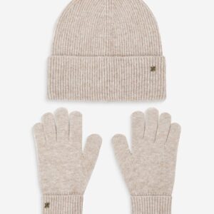 Completo cuffia e guanti in misto lana grace e mila