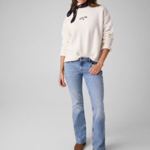 Maglia guess collo alto ricamo logo davanti