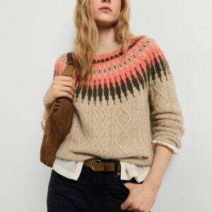 Maglia girocollo intrecciata fairsle pepe jeans